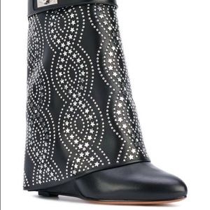LIKE NEW Givenchy Shark Lock Boots Studded